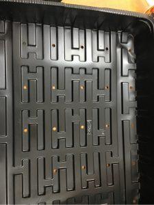 Trays have drainage holes